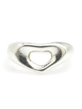 Auth Tiffany&Co. Open Heart Ring Silver #293895T98B